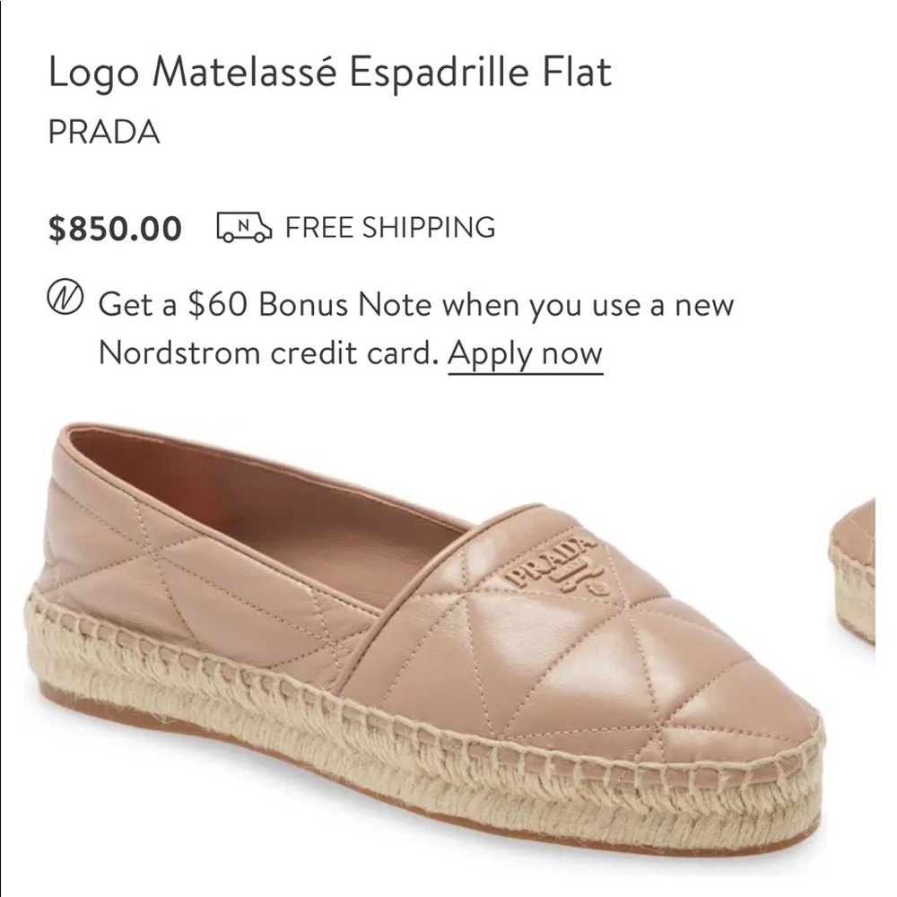 Prada Espadrille size 38 NWT